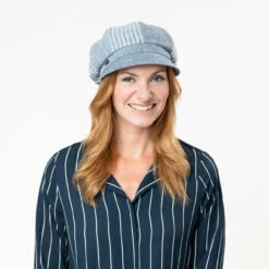 Blue Patchwork Ballonmütze By Lipodo 10 Blue Patchwork Ballonmütze By Lipodo -Bekleidungsgeschäft Blue Patchwork Ballonmuetze by Lipodo.56061 7