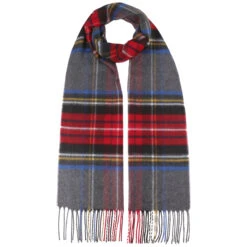 Checked Cashmink Schal By Lipodo -Bekleidungsgeschäft Checked Cashmink Schal by Lipodo grau rot.54552 rf181