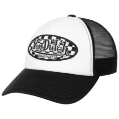 Checked Logo Tampa Trucker Cap By Von Dutch -Bekleidungsgeschäft Checked Logo Tampa Trucker Cap by Von Dutch wei schwarz.66286 rf209