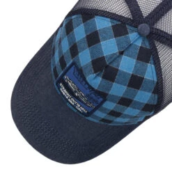 Checker Blue Trucker Cap By King Kerosin