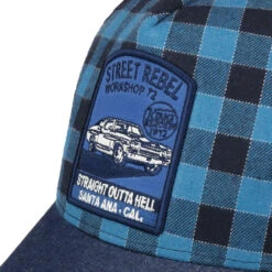 Checker Blue Trucker Cap By King Kerosin 8 Checker Blue Trucker Cap By King Kerosin -Bekleidungsgeschäft Checker Blue Trucker Cap by King Kerosin dunkelblau.61612 4rf192