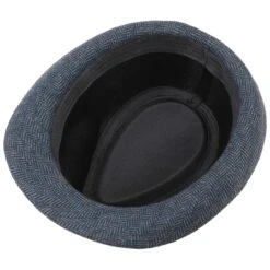 Classic Herringbone Trilby Hut By Lipodo -Bekleidungsgeschäft Classic Herringbone Trilby Hut by Lipodo schwarz blau.48710 2rf186