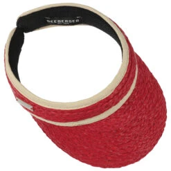 Classic Raffia Sonnenvisor By Seeberger -Bekleidungsgeschäft Classic Raffia Sonnenvisor by Seeberger rot.62009 1rf3