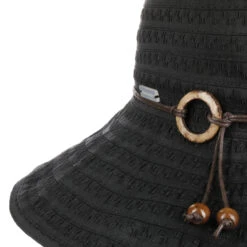 Coconut Ring Safari Stoffhut By Betmar -Bekleidungsgeschäft Coconut Ring Safari Stoffhut by Betmar schwarz.62315 5rf4