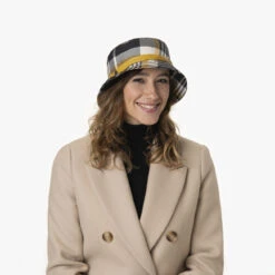 Elenora Check Bucket Stoffhut By Lierys -Bekleidungsgeschäft Elenora Check Bucket Stoffhut by Lierys.60308 7