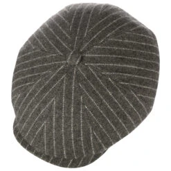 Hatteras Wool Cotton Stripe Flatcap By Stetson