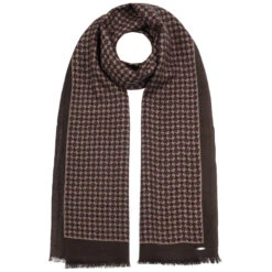 Houndstooth Wollschal By Stetson -Bekleidungsgeschäft Houndstooth Wollschal by Stetson braun.58967 rf11
