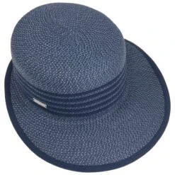 Isa Twotone Damenschute Strohhut By Seeberger -Bekleidungsgeschäft Isa Twotone Damenschute Strohhut by Seeberger blau meliert.50853 1rf36