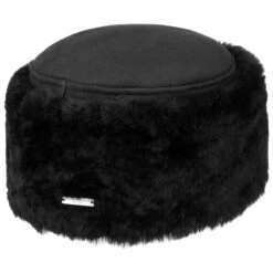 Lambswool Wintermütze By Seeberger -Bekleidungsgeschäft Lambswool Wintermuetze by Seeberger schwarz.63290 rf4