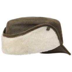 Leder Armycap Mit Ohrenklappen By Lierys -Bekleidungsgeschäft Leder Armycap mit Ohrenklappen by Lierys dunkelbraun.48619 3rf17