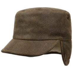 Leder Armycap Mit Ohrenklappen By Lierys -Bekleidungsgeschäft Leder Armycap mit Ohrenklappen by Lierys dunkelbraun.48619 6rf17