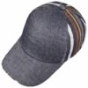 Leinen-Viskose Stripes Cap