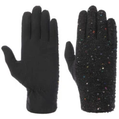 Mintesa Handschuhe Mit Pailletten -Bekleidungsgeschäft Mintesa Handschuhe mit Pailletten schwarz.60342 rf4