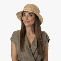 New Twotone Cloche Strohhut By Seeberger -Bekleidungsgeschäft New Twotone Cloche Strohhut by Seeberger.64909 7