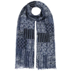 Pattern Mix Wollschal By Stetson -Bekleidungsgeschäft Pattern Mix Wollschal by Stetson blau.63745 rf2