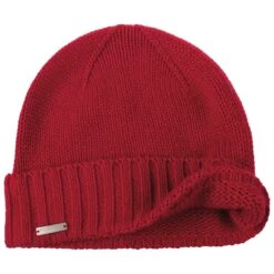Sporty Kaschmir Umschlagmütze By Seeberger -Bekleidungsgeschäft Sporty Kaschmir Umschlagmuetze by Seeberger dunkelrot.41777 1rf171