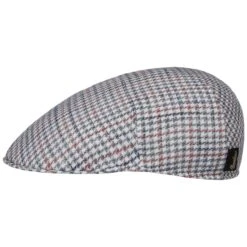 Summer Houndstooth Flatcap By Borsalino -Bekleidungsgeschäft Summer Houndstooth Flatcap by Borsalino blau wei .66045 rf219