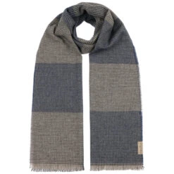 Tricolour Check Kaschmirschal By Fraas -Bekleidungsgeschäft Tricolour Check Kaschmirschal by Fraas blau beige.59956 rf222