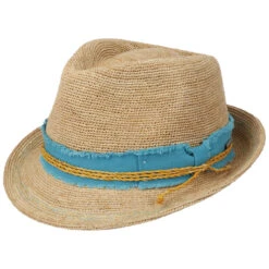 Vetalio Crochet Trilby Strohhut By Stetson -Bekleidungsgeschäft Vetalio Crochet Trilby Strohhut by Stetson natur blau.60724 rf194