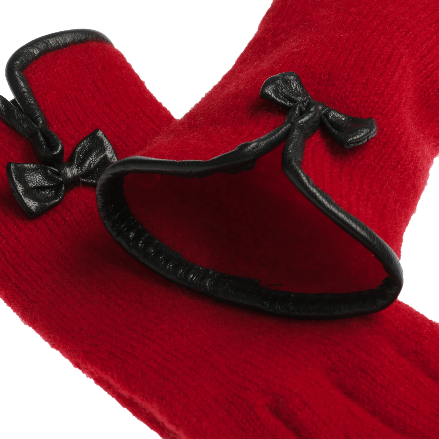 Woolmark Handschuhe Mit Lederpaspel 5 Woolmark Handschuhe Mit Lederpaspel – Bild 5